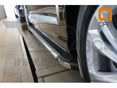 Пороги алюминивые Brilliant Black Турция для Kia Sorento Prime 2015-2021