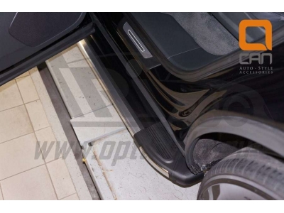 Пороги алюминивые Brilliant Black Турция для Kia Sorento Prime 2015-2021