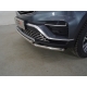 Защита передняя нижняя (двойная) 42,4/42,4 мм ТСС для Geely Atlas PRO 1.5L 4WD 2021 – н.в.