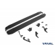 Порог-площадка "Black" F173ALB + комплект крепежа для Geely Coolray SX11 2023-н.в., Belgee X50 2023-н.в.