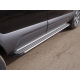 Пороги алюминиевые Slim Line Silver ТСС для Geely Emgrand X7 2013-2018